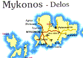 Mykonos map